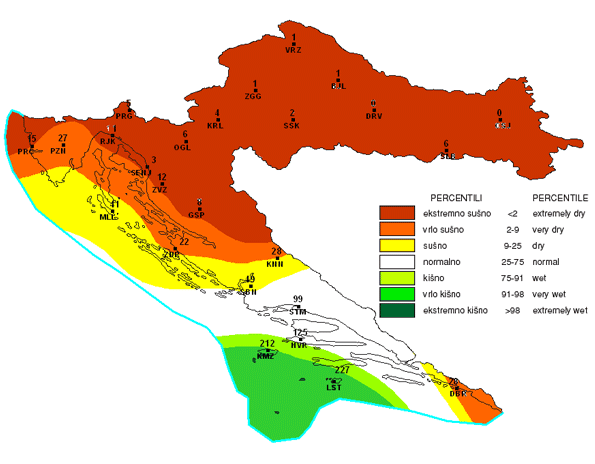 sinoptička karta hrvatske Studeni bio HLADNIJI od prosjeka, cjelokupna ocjena za jesen je  sinoptička karta hrvatske