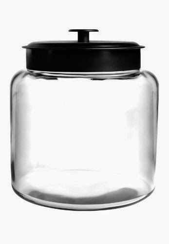  Anchor Hocking 1-1/2-Gallon Montana Jar with Black Metal Lid