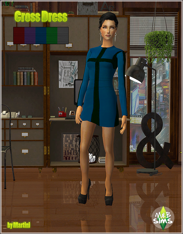 sims -  The Sims 2. Женская одежда: повседневная. Часть 3. - Страница 41 Cross%2BDress
