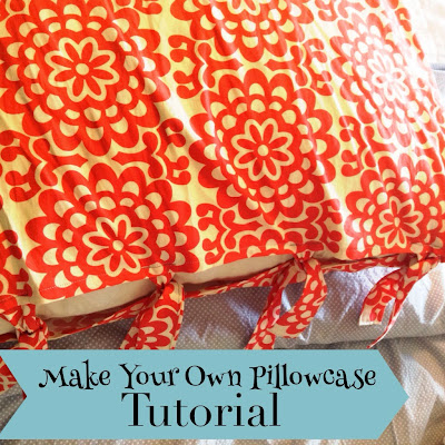 European pillow sham tutorial, make your own pillow case with tabs, red pillow case, Amy butler fabric