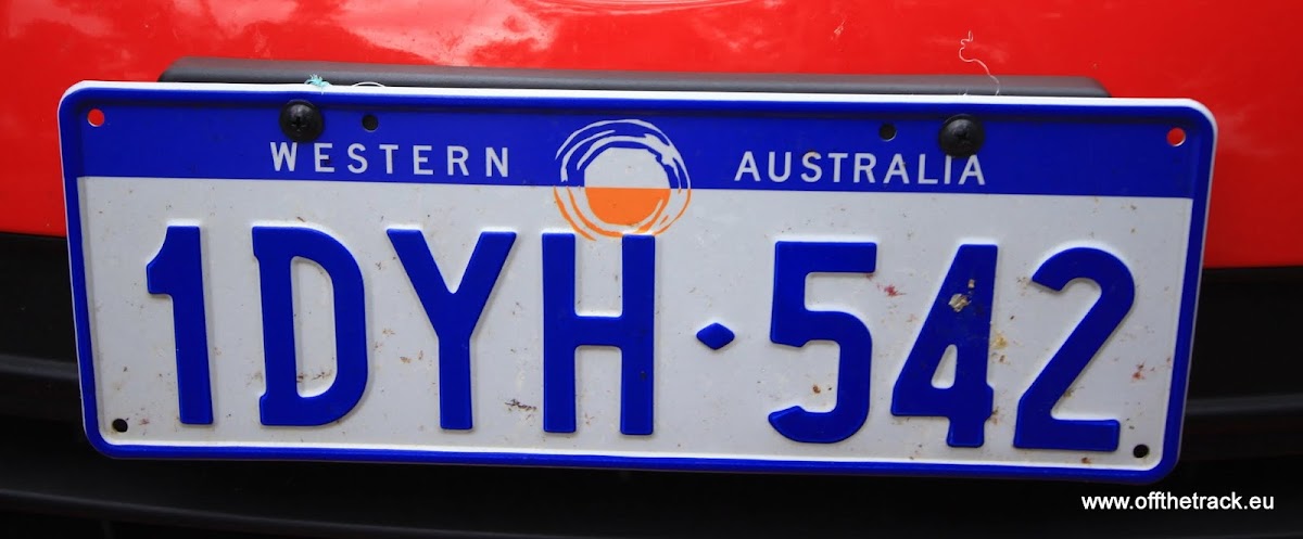 Tablica rejestracyjna naszego samochodu, Western Australia