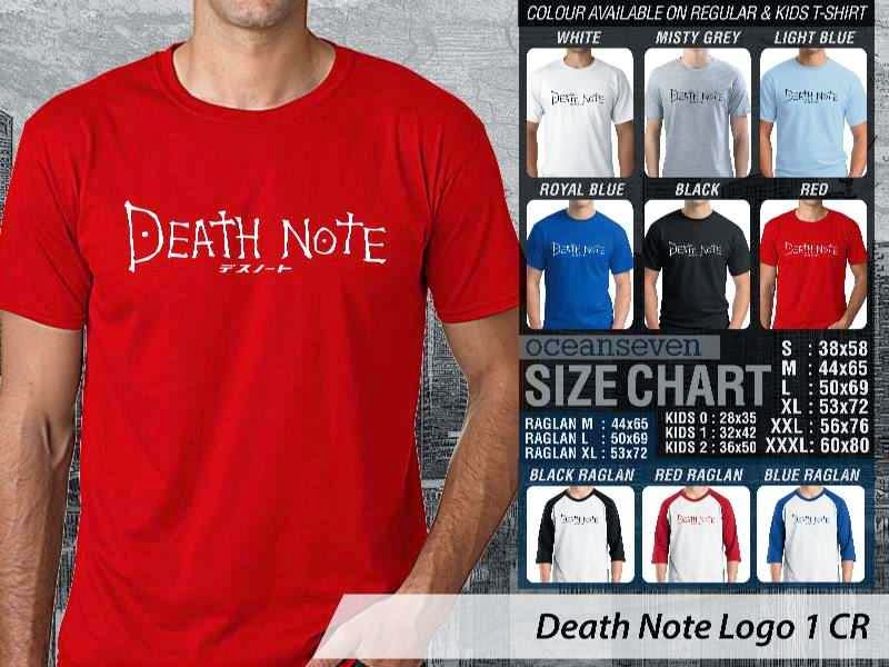 Kaos anime Death Note Logo Manga