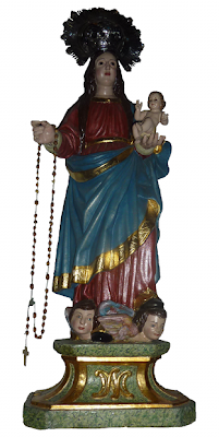 Imagen de la Virgen del Rosario que se venera en la parroquia de San Vicente Mártir de Sigüenza