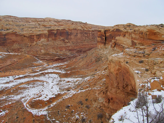 View of the lower section of the old road