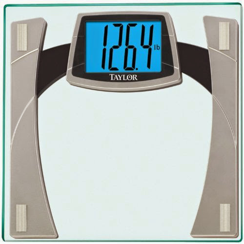  Taylor Tempered Glass Scale with Huge Lighted Readout, 3.8 Inches x 2.6 Inches