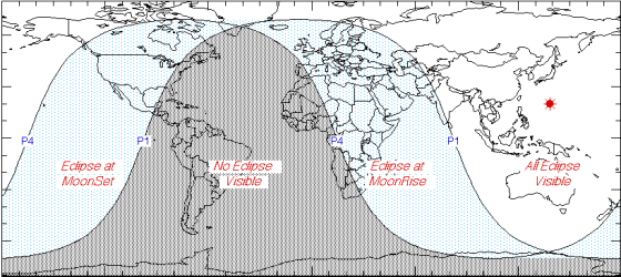 Видимость лунного затмения 28 ноября 2012