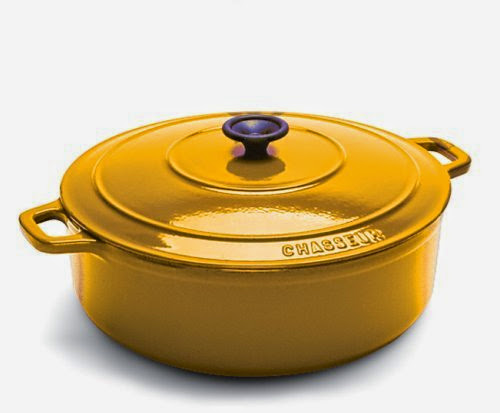  Paderno World Cuisine 6.25 Inch Yellow Round Dutch Oven