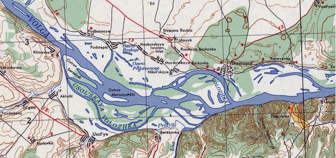 Куйбышевское водохранилище карта