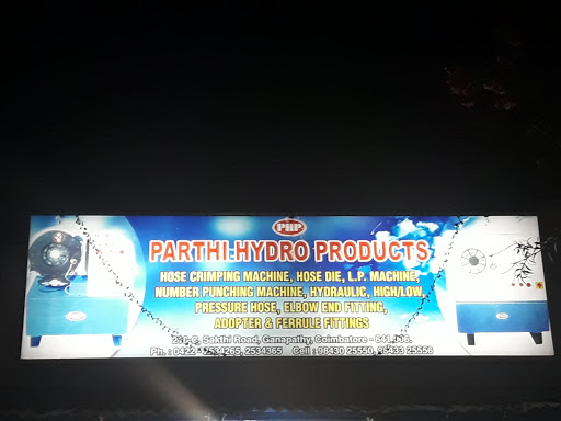 Parthi Hydro Products, Kaliamman Complex, 174, Sathy Rd, Near 3 Number Bus Stand, Sridevi Nagar, Ganapathypudur, Coimbatore, Tamil Nadu 641006, India, Hydraulic_Equipment_Supplier, state TN