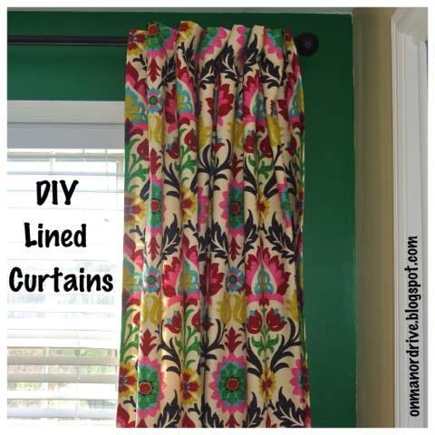 On Manor Drive: DIY Lined Curtains
