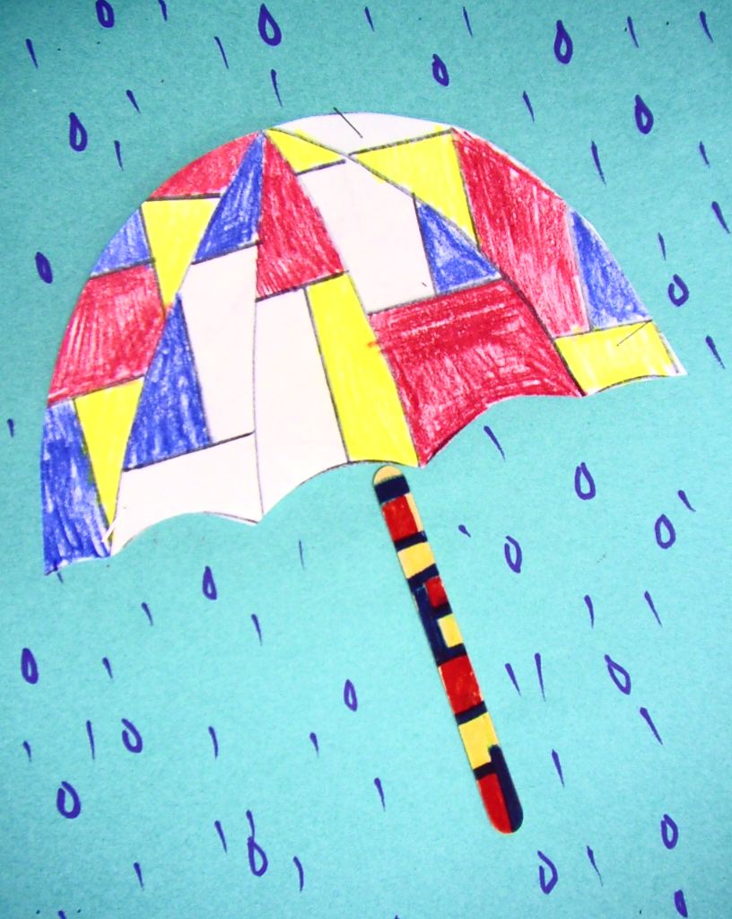 Umbrella Craft Ideas For Kids Part - 32: ... Inspired By A Lesson I Saw On Art Projects For Kids, Posted From Blue Moon Palette, Http://bluemoonpalette.blogspot.com/2010/09/mondrian-umbrella .html