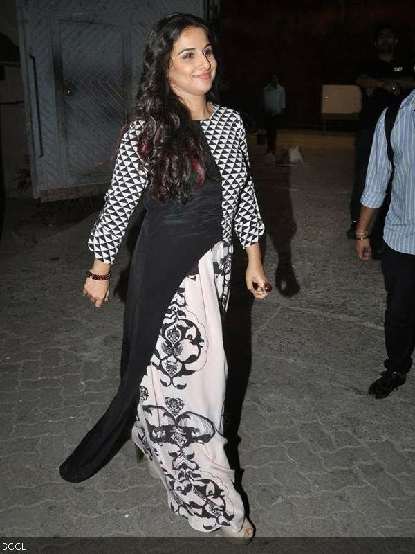 Vidya Balan spotted in Payal Singhal dress at Mehboob Studio, in Mumbai. (Pic: Viral Bhayani)