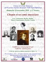 Affiche de la conférence "Chopin et ses amis musiciens"