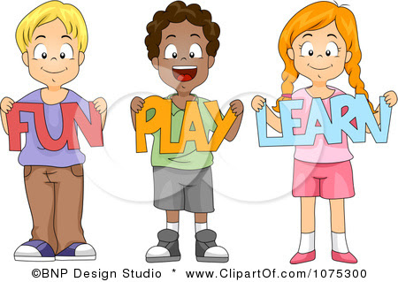 أوراق عمل @ وسائل تعليمية لبعض الكلمات الانجليزية للصفوف الاولى 1075300-Clipart-Cute-Diverse-School-Children-Holding-Fun-Play-Learn-Paper-Cutouts-Royalty-Free-Vector-Illustration