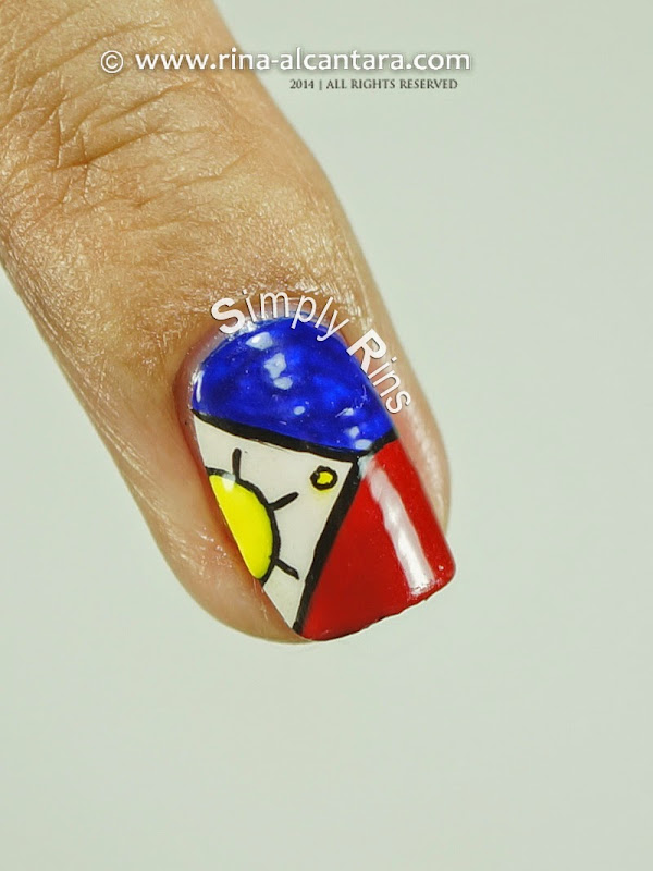 Philippine Flag Nail Art by Simply Rins