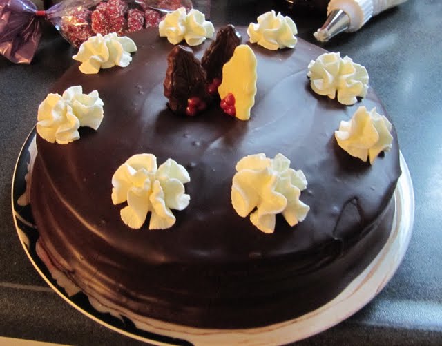 Chocolade-kersentaart Chocolade-kersentaart