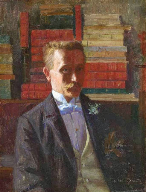 Norbert Goeneutte - Self-Portrait in the Artist's Library