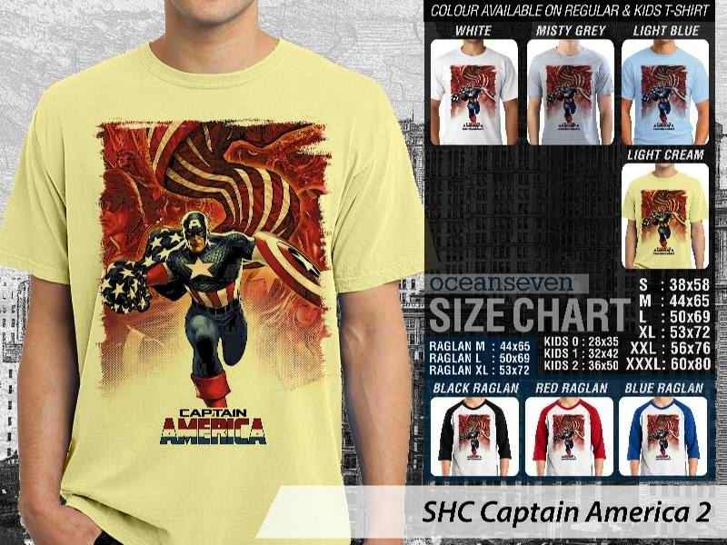 Kaos Captain America 2 Kartun Superhero