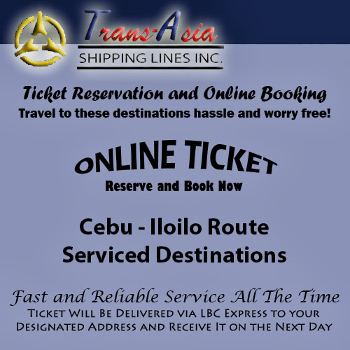 Trans-Asia Shipping Cebu-Iloilo Route Ticket Reservation and Online Booking Trans-Asia Shipping Cebu-Iloilo Route Ticket Reservation and Online Booking