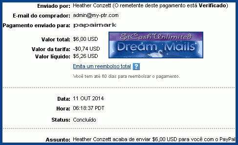 PapaiMark recebe pagamentos de DreamMails St%2526Dream