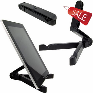 Arkon Portable Fold-Up Stand for Apple iPad, Galaxy Tab, BlackBerry Play Book