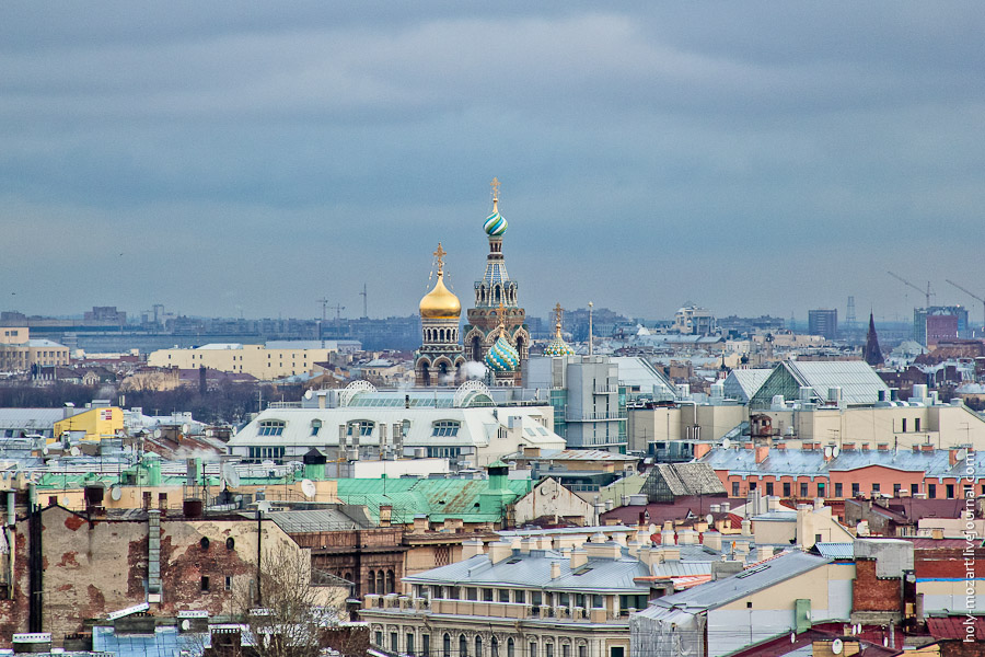 Санкт-Петербург с высоты колоннады Исаакиевского собора