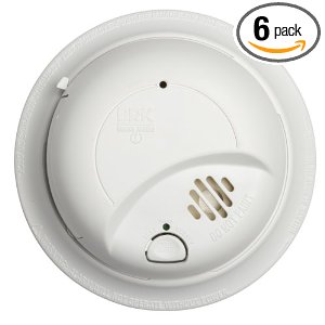  First Alert 9120B6CP 120-Volt Wire-In With Battery Backup Smoke Alarm, 6-Pack
