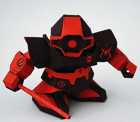 SD Rick Dom Char Aznable Papercraft