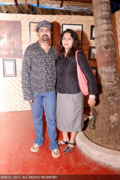 Vijay and Reena Bhandare at art bazaar held at Calangute in Goa.<br /> 