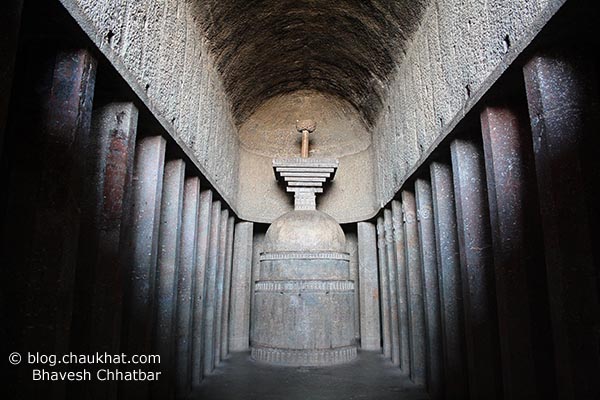 Chaitya of Bedse Caves [The main hall of Bedse Caves]