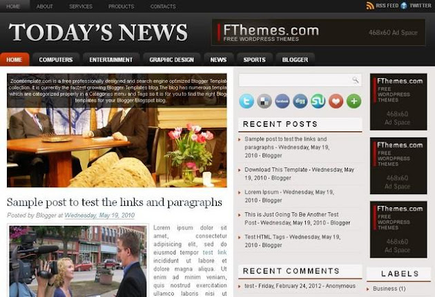 Today's News Blogger Template Today's News Blogger Template