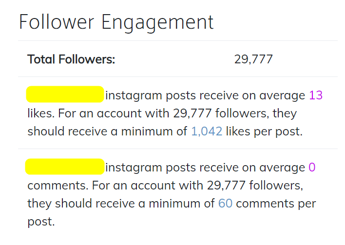 Real follower engagement