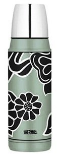 THERMOS VACUUM INSULATED 16 OZ GREEN FLOWER BEVERAGE BOTTLE