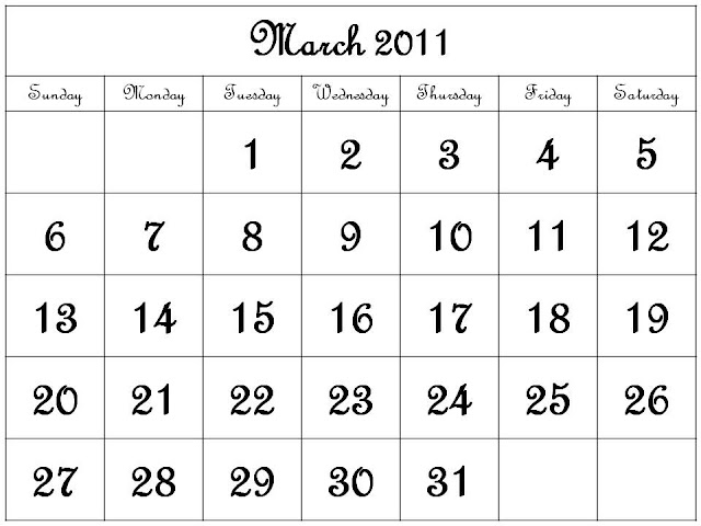 blank february calendar 2011. calendar blank February