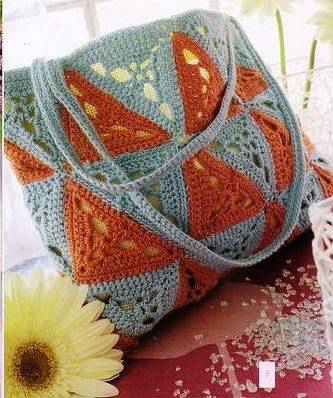 9 موديلات شنط  للأنيقات بالباترون (crochet handbag ) Triangulo%252520Colores