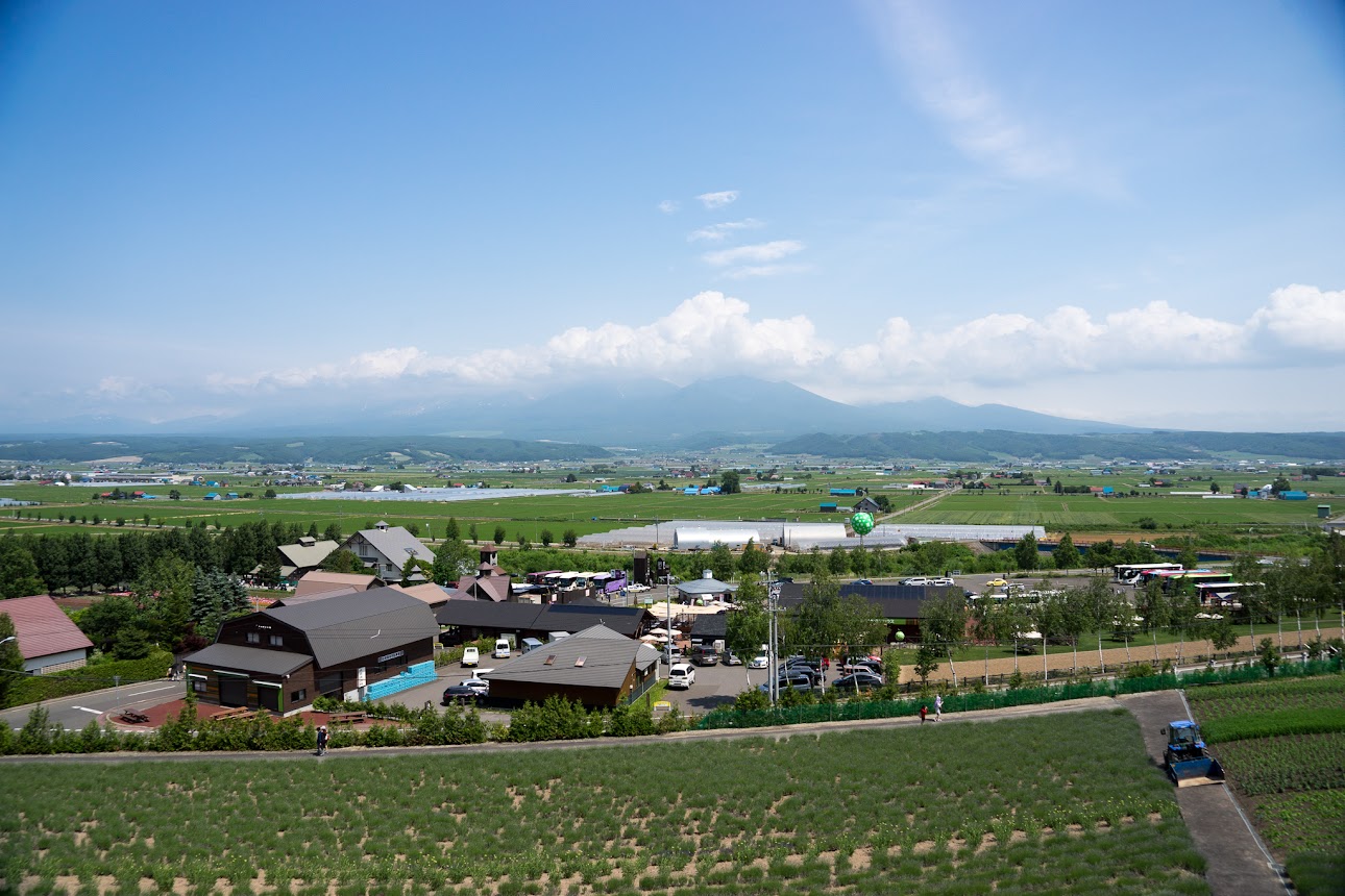 森の舎から望む十勝岳連邦