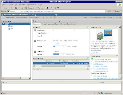 Obtener datos de VMware Server para la conversión a ESX