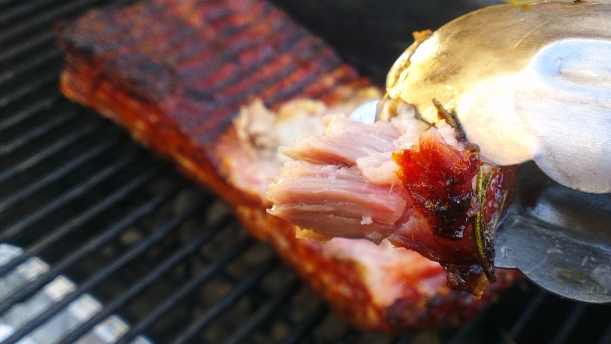 pork belly roast weber barbeque