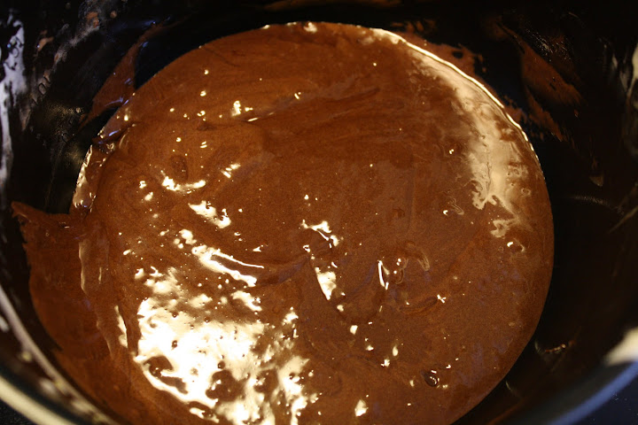 Triple chocolate mousse dessert