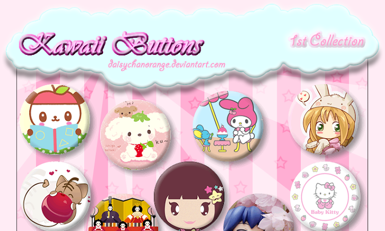 Downloads: Kawaii Buttons, Stamps e PNG's