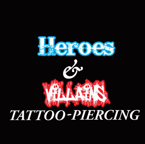 Heroes & Villains Tattoo & Piercing logo