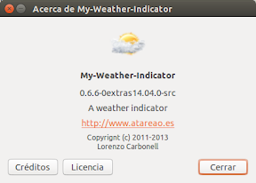 El tiempo con My-Weather-Indicator en Ubuntu Trusty Tahr