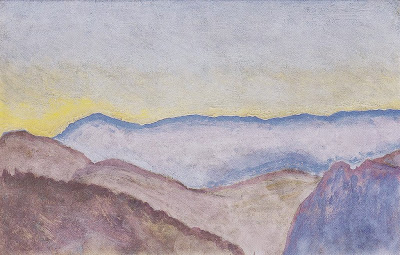 Koloman Moser - Landscape in Semmering with view of Rax, 1913