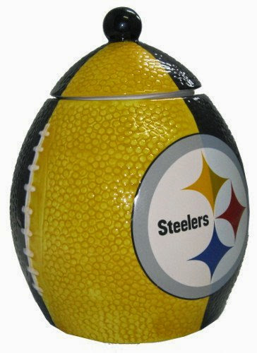  Pittsburgh Steelers NFL Football Shaped Ceramic Cookie Jar