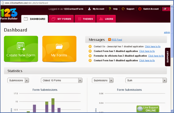 123FormBuilder Dashboard 123FormBuilder Dashboard