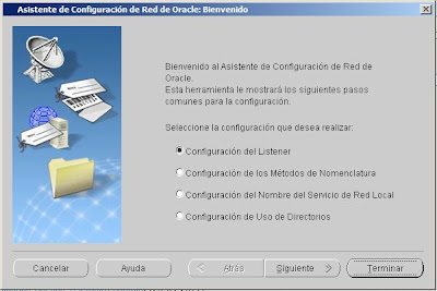 Crear listener en Oracle 10g y Windows Server 2008 R2