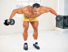 BODYBUILDING ROUTINES : UPPER BODY : BENT-OVER LATERAL RAISE