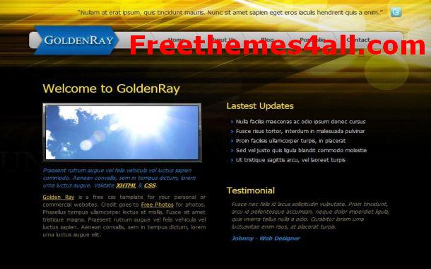 Free Jquery Yellow Black CSS Website Template Free Jquery Yellow Black CSS Website Template