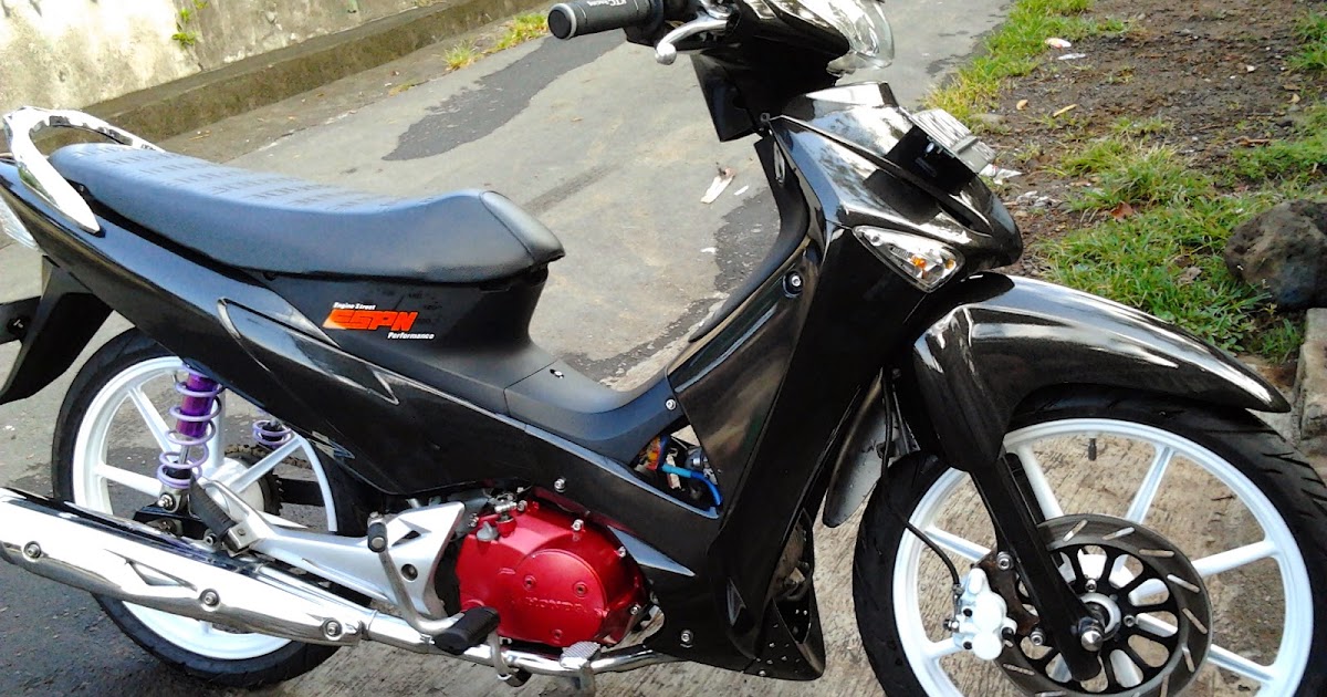 Modifikasi Motor Supra X 125 Warna Hitam - Thecitycyclist