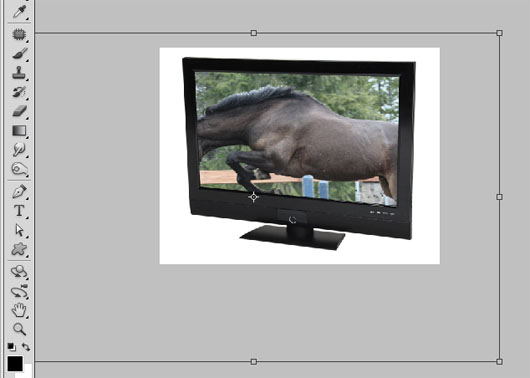 Reposição e redimensionamento da imagem do cavalo Reposição e redimensionamento da imagem do cavalo
